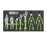 Sealey Tool Set Siegen S01278 – 10pc Adjustable Wrench & Pliers with Tool Tray