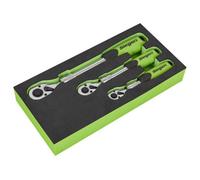 SEALEY RATCHET SET 3PC EXTENDABLE TELESCOPIC 1/4" 1/2" 3/8" REVERSIBLE S01285
