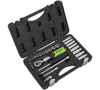 Sealey S01286 Socket Set Extending Ratchet 1/4"Sq Drive 26pc
