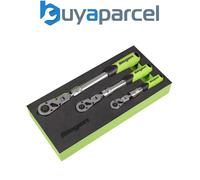 Sealey S01297 Siegen Extendable Flexi-Head Ratchet Wrench Set 3pc