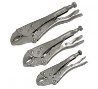 Sealey S0463 3 Piece Locking Plier Set 125mm 175mm 215mm