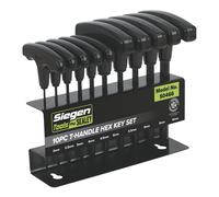 SEALEY S0466 10PC HEX KEY T HANDLE ALLEN KEY ALLEN HEX KEY WRENCH T BAR AND RACK