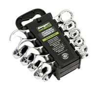 Sealey S0561 Metric Stubby Combination Spanner Set, 10 Pieces, Silver