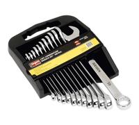 Sealey S0563 Metric Combination Spanner Set, 12 Pieces,Silver