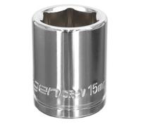 Sealey S0582 Siegen Socket 3/8"sq Drive 15mm