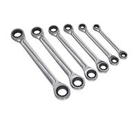 Sealey S0636 Metric Double End Ratchet Ring Spanner Set, 6 Pieces