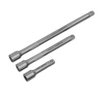 Sealey S0718 Extension Bar Set, 1/4" Square Drive, Silver, 3 Pieces