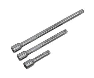 Sealey S0718 Extension Bar Set, 1/4" Square Drive, Silver, 3 Pieces