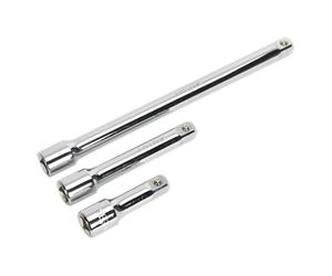 Sealey S0720 Extension Bar Set, 1/2" Square Drive, Silver, 3 Pieces