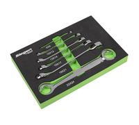 Sealey S0767 Flare Nut Spanner Set in EVA Foam Tray 6pc