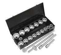 Sealey S0768 Socket Set 21Pc 1Sq Drive 6Pt Walldrive Metric