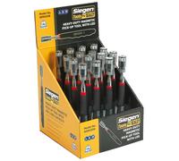 Siegen Heavy Duty Magnetic Pick-Up Tool Led 3.6Kg Capacity Display Box of 16