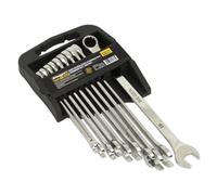 Sealey S0832 Metric Extra-Long Combination Spanner Set, Silver, 10 Pieces