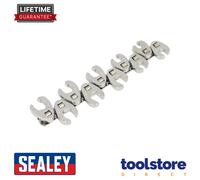 Sealey S0845 Crow's Metric Flare Nut Foot Wrench Set, 3/8" Square Drive, Silver, Pack of 10