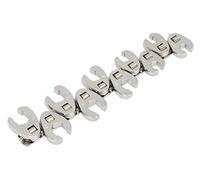 Sealey S0845 Crow's Metric Flare Nut Foot Wrench Set, 3/8" Square Drive, Silver, Pack of 10