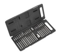 Sealey S0982 Siegen TRX-Star/Hex/Spline Bit Set 3/8" & 1/2"Sq Drive 40pc