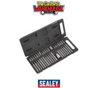 Sealey TRX-Star/Hex/Spline Bit Set 40pc 3/8" & 1/2"Sq Drive