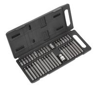 Sealey TRX-Star/Hex/Spline Bit Set 40pc 3/8" & 1/2"Sq Drive
