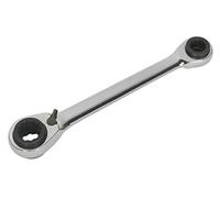 Sealey S0983 Metric 4-In-1 Reversible Ratchet Ring Spanner, Silver