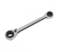 Sealey S0983 Metric 4-In-1 Reversible Ratchet Ring Spanner, Silver