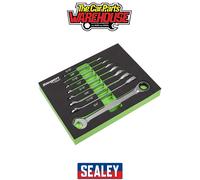 Sealey S0984 Combination Ratchet Spanner Set in EVA Foam Tray 8pc - Imper