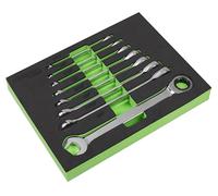 Sealey S0984 Imperial Combination Ratchet Spanner Set, Silver, 8 Pieces