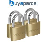Sealey S0992 Siegen Brass Body Padlock with Brass Cylinder Keyed Alike - Pack of