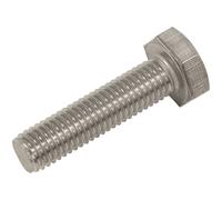 Sealey Stainless Steel Hex Head Set Screw DIN 933 - M10 X 40 A2 - Pack of 25 - S1040