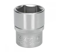 Sealey S1224 Walldrive® Socket 24Mm 1/2inSq Drive