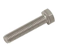 Sealey Stainless Steel Hex Head Set Screw DIN 933 - M5 X 25 A2 - Pack of 50 - S525