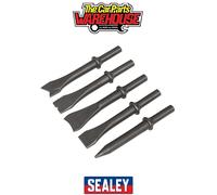 Sealey Air Hammer Chisel Set SA12C - 5pc, 120mm, .401" Shank
