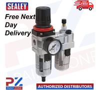 Sealey SA2001 Air Line Filter Regulator with Gauge 3/8" BSP for Compressors PR