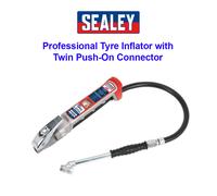 Sealey SA37/93 Professional Tyre Inflator with Twin Push-On Connector