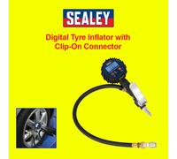 Sealey SA400 Digital Tyre Inflator With Clip-On Connector