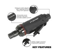 Sealey SA652 Air Die Grinder Midi Size Straight Premier Deburring Rough Edges