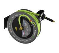 Sealey SA841HV 15m Retractable High-Visibility TPR Air Hose with Steel Reel