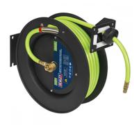 Sealey Sa841Hv Retractable Air Hose Metal Reel 15Mtr 10Mm Id Hi-Vis Tpr Hose