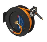 Sealey Retractable Metal Reel 15m 10mm ID High Visibility Hybrid Air Hose