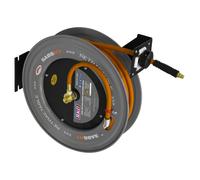 Sealey SA85HY 20m Retractable High-Visibility Hybrid Air Hose with Steel Reel