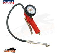 Sealey Professional Tyre Inflator with Twin Push-on Connector