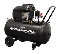 Sealey V-Twin Oil Free Direct Drive Air Compressor, 100L, 3hp - SAC10002