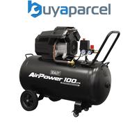 Sealey SAC10002 Air Compressor 100L V-Twin Oil Free Direct Drive 3hp