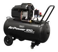 Sealey V-Twin Oil Free Direct Drive Air Compressor, 100L, 3hp - SAC10002