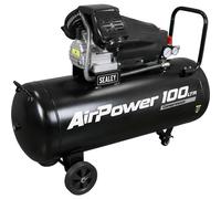 Sealey V-Twin Direct Drive Air Compressor, 100L, 3hp, 13.7cfm, 116psi, 2.2kW - SAC10030VA