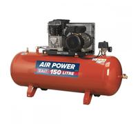 Sealey Compressor 150ltr Belt Drive 3Hp with Cast Cylinders Compressor SAC1153B