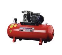 Sealey SAC1153B Compressor 150ltr Belt Drive 3hp With Cast Cylinders