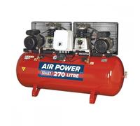 Air Compressor 270L Belt Drive 2 x 3hp with Cast Cylinders
