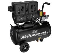 Sealey Oil Free Low Noise Direct Drive Air Compressor, 24L, 1hp, 5.6cfm, 116psi, 750W - SAC2400S