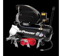 Sealey SAC2420APK Compressor 24L Direct Drive 2hp with 4pc Air Accessory Kit