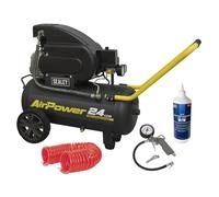 Sealey SAC2420E110VSC 24L 2HP110V Air Compressor Tyre Inflator Kit Site Workshop